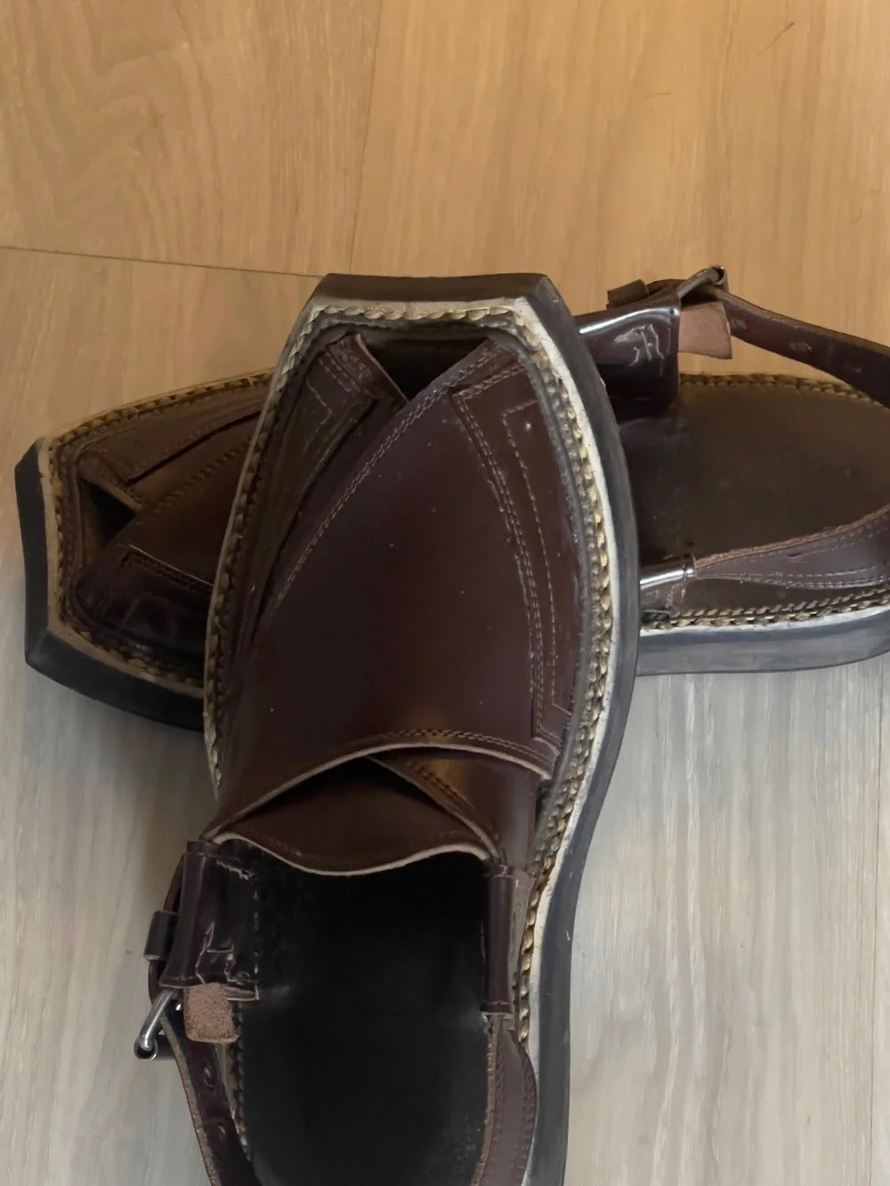 Men's Brown Leather Slip-On Dress Shoes